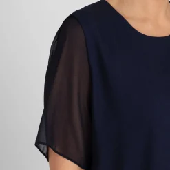 Clearance Persona by Marina Rinaldi Georgette Top Navy