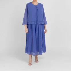 New Persona by Marina Rinaldi Dress With Optional Sleeves Cornflower Blue