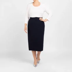 New Persona Elegante Persona By Marina Rinaldi Viscose Jersey T-shirt White