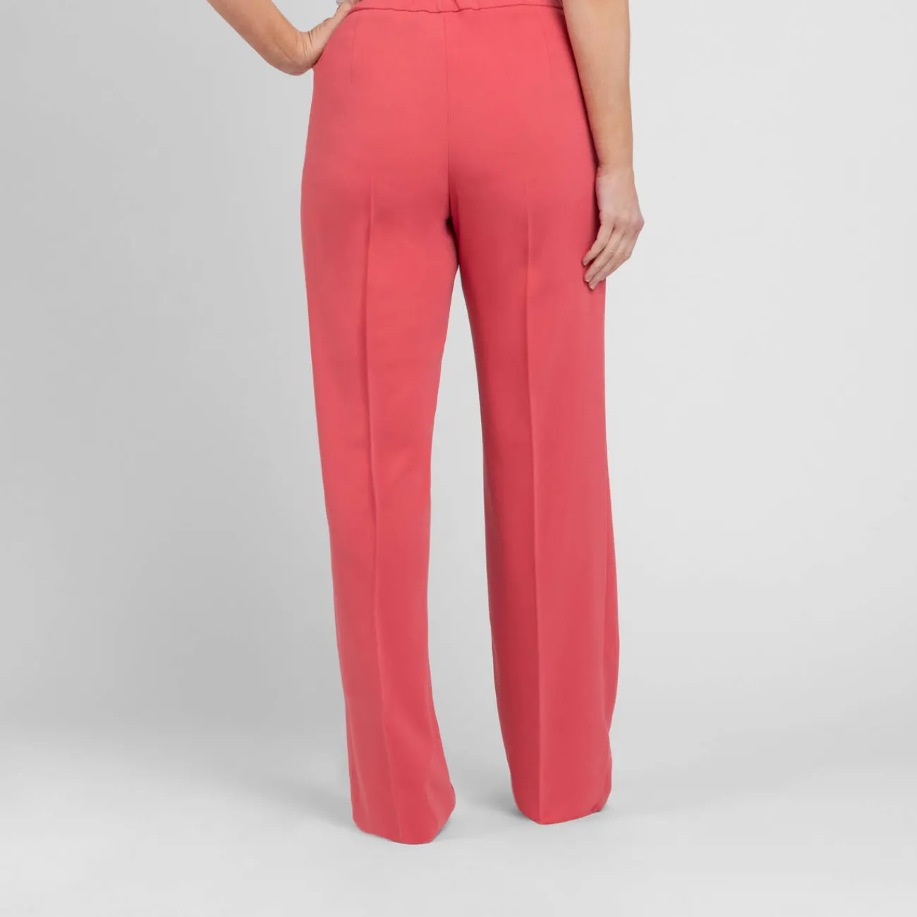 New Persona by Marina Rinaldi Fluid Cady Trousers Coral
