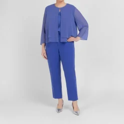 Best Persona By Marina Rinaldi Trousers Cornflower Blue