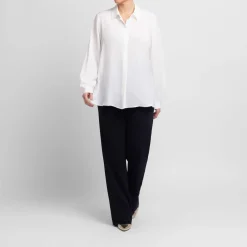 Clearance Persona Elegante Persona By Marina Rinaldi Stretch Cady Trousers Navy