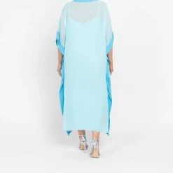 Outlet Piero Moretti Kaftan Embellished Dress Blue