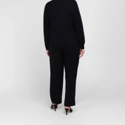 Discount Piero Moretti Knitted Intarsia Twinset Black and White