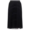 Discount Piero Moretti Mesh Pleated Skirt Black