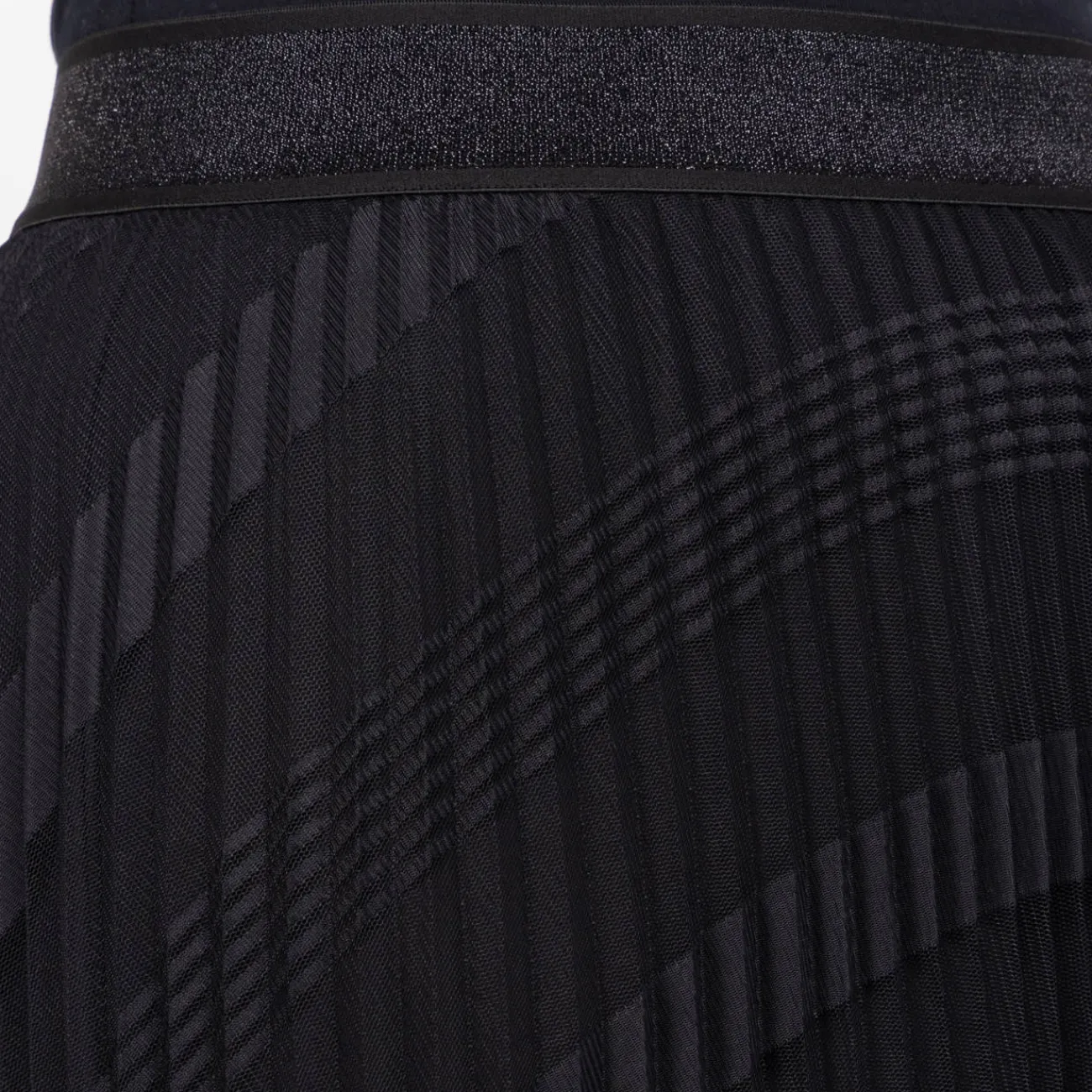 Discount Piero Moretti Mesh Pleated Skirt Black