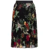 Hot Piero Moretti Pleated Printed Skirt Black