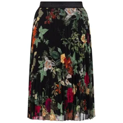 Hot Piero Moretti Pleated Printed Skirt Black