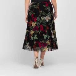 Hot Piero Moretti Pleated Printed Skirt Black