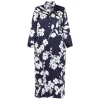 New Piero Moretti Satin Viscose Dress Navy