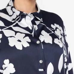 New Piero Moretti Satin Viscose Dress Navy