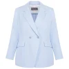 Sale Rof Amo Rofa Double Breasted Jacket Pale Blue