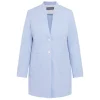New Rof Amo Rofa Jersey Long Jacket Pale Blue