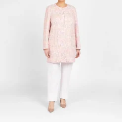 Discount Rof Amo RoFa Tweed Long Jacket Multi-Colour