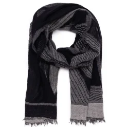 Online Salto Woven Merino Wool Scarf Black