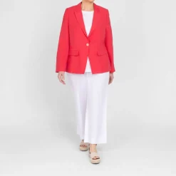 Hot Samoon By Gerry Weber Samoon Linen Blend Blazer Pink