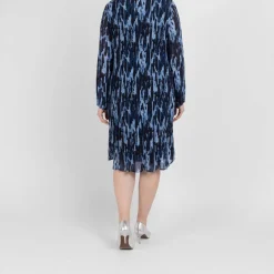 Best Samoon By Gerry Weber Samoon Pleated Animal Print Dress Blue