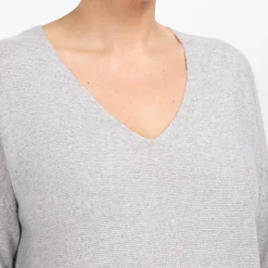 New Sandra Portelli Pure Cashmere Knitted Tunic Sweater Grey