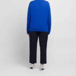 Outlet Sandra Portelli V-Neck Cashmere Knitted Tunic Cobalt Blue