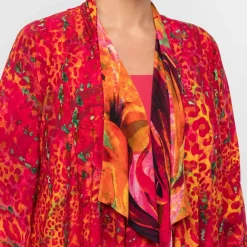 Hot Tia Jacket Print Coral