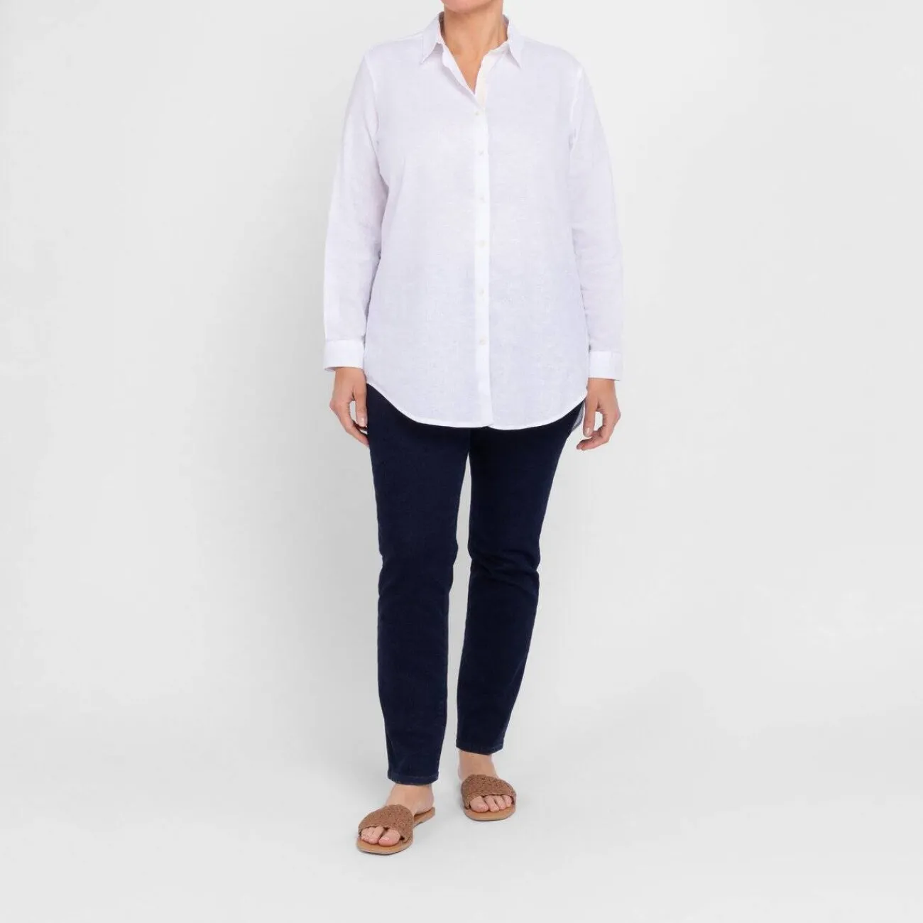 Online Spanish Shirt Company Tinta & Bariloche Cotton Linen Shirt White