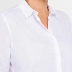 Online Spanish Shirt Company Tinta & Bariloche Cotton Linen Shirt White