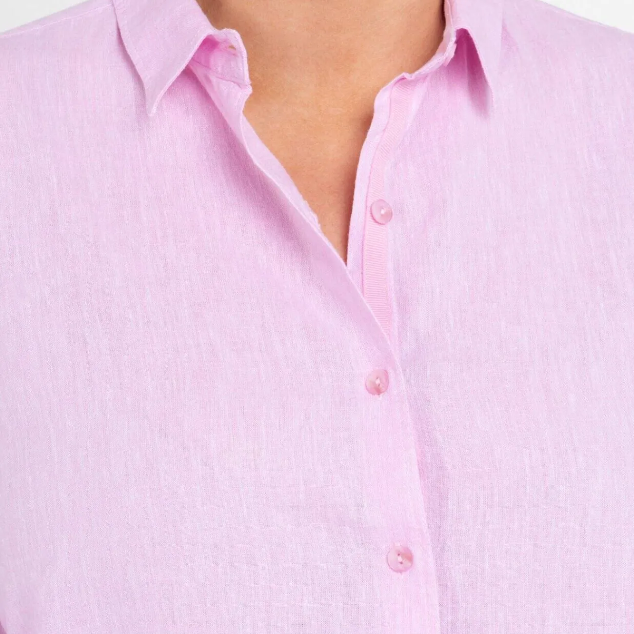 Hot Spanish Shirt Company Tinta & Bariloche Cotton Linen Shirt Pink