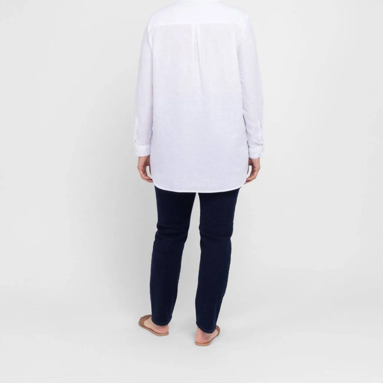 Online Spanish Shirt Company Tinta & Bariloche Cotton Linen Shirt White
