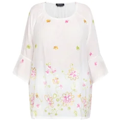 Outlet Verpass Floral Embroidered Tunic White