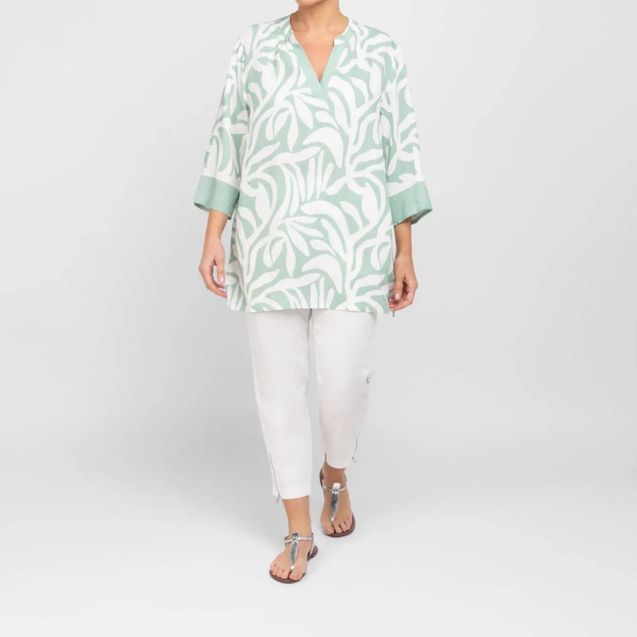 Discount Verpass Pull-On Cropped Trouser White