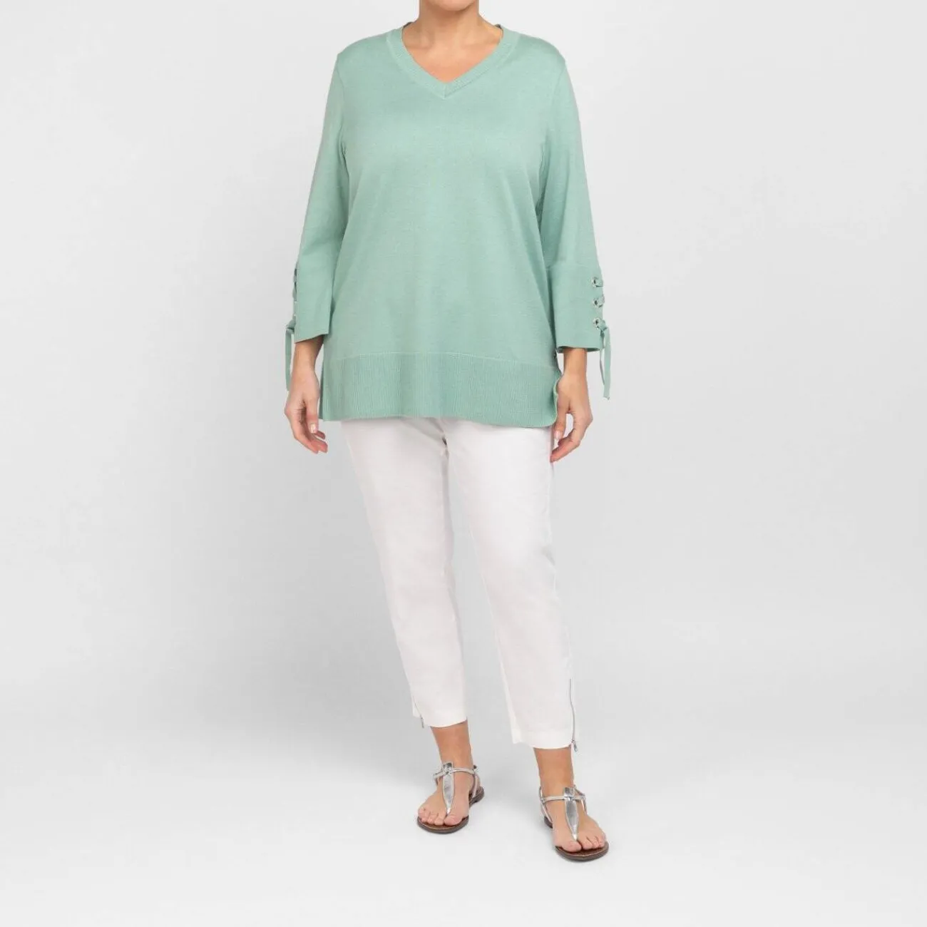 Discount Verpass Pull-On Cropped Trouser White