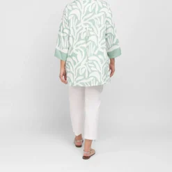 Clearance Verpass Tunic Leaf Print Green