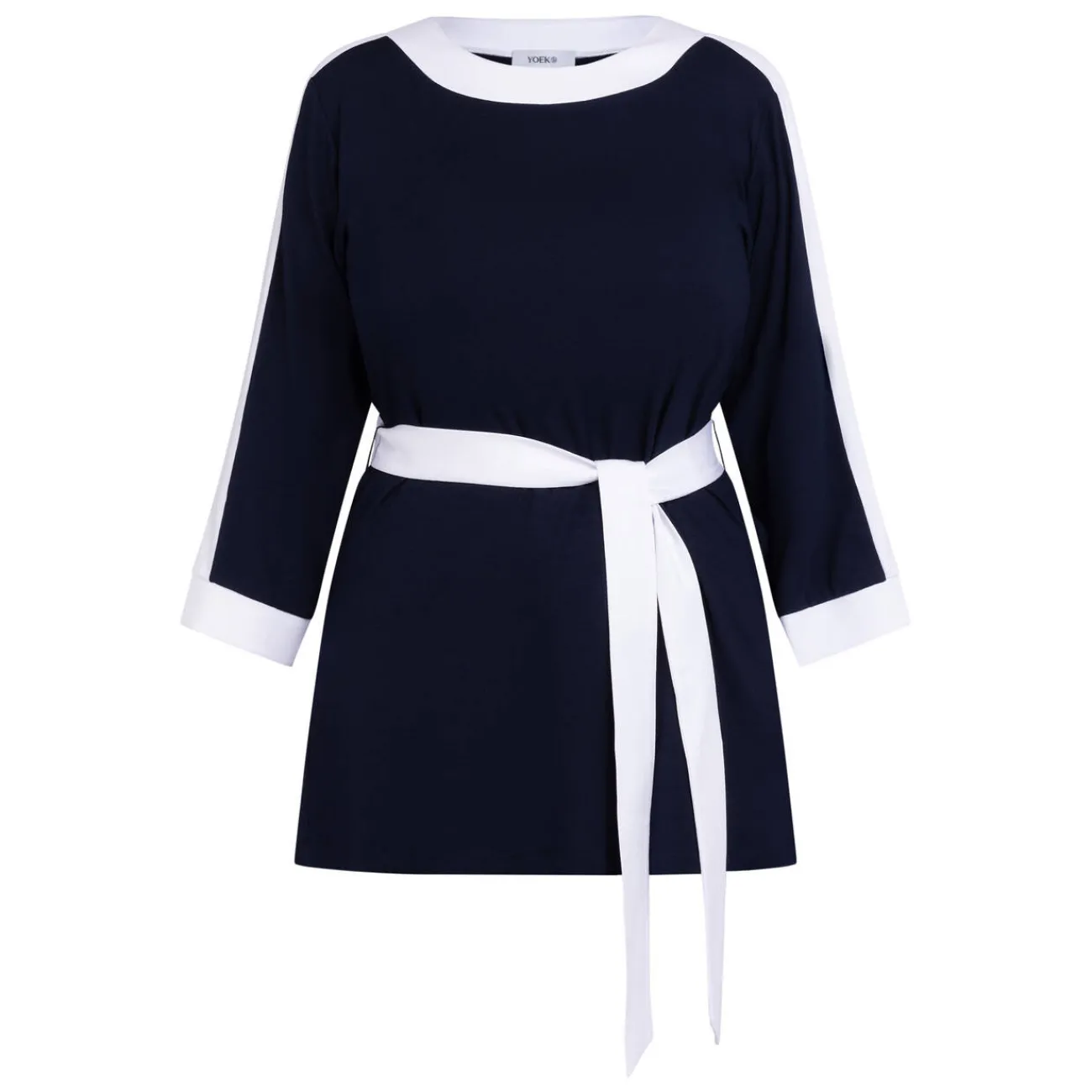 Clearance Yoek Belted Tunic Navy