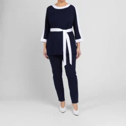 Clearance Yoek Belted Tunic Navy