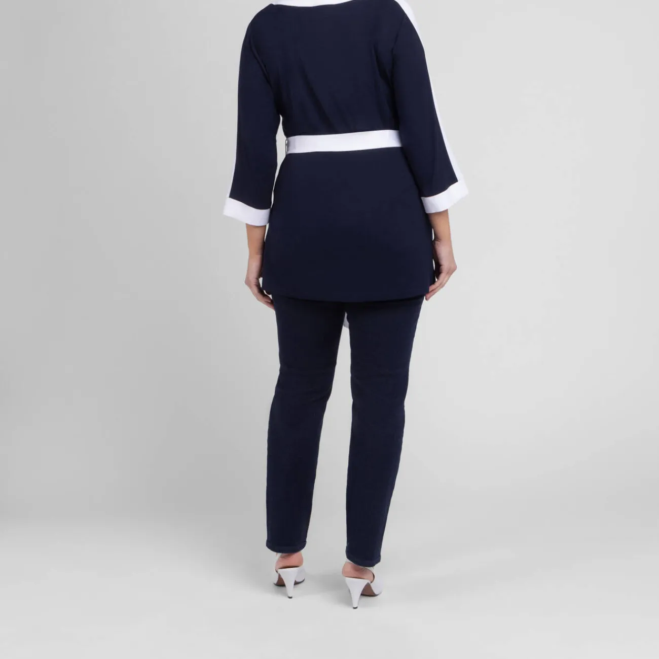 Clearance Yoek Belted Tunic Navy