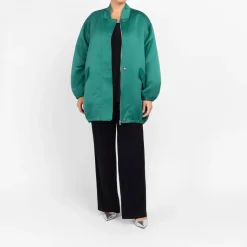Discount Yoek Cap Sleeve Satin Jersey Top Black