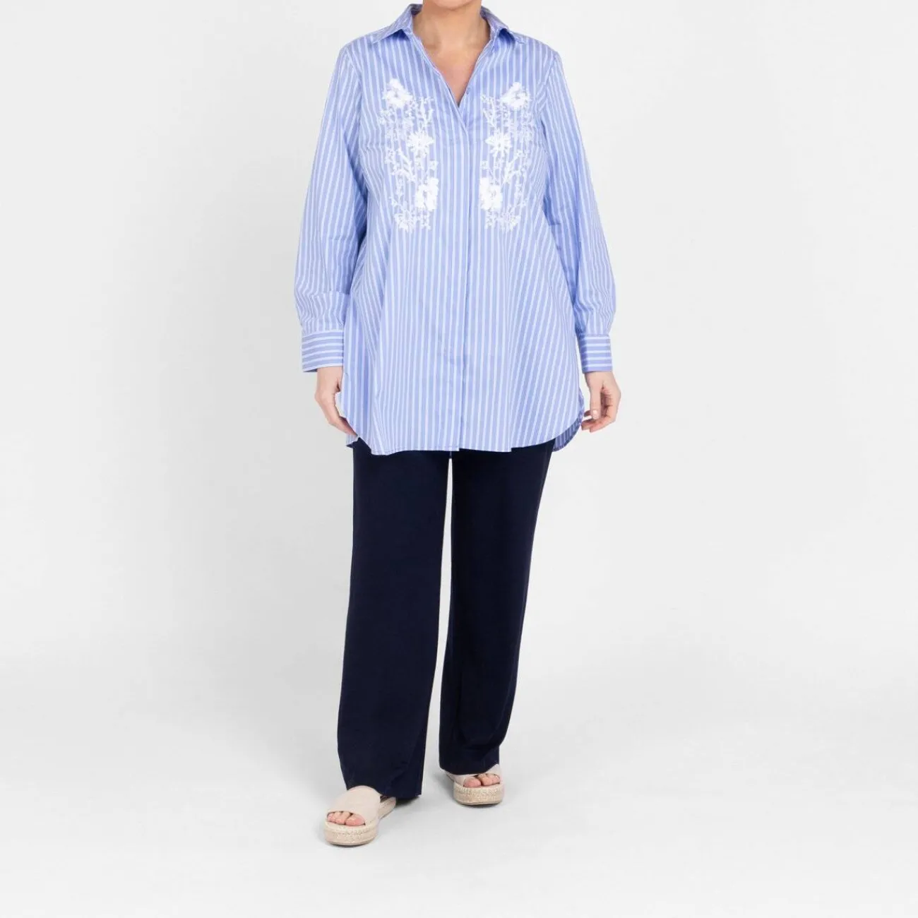 Sale Yoek Pull On Soft Jersey Trousers Navy