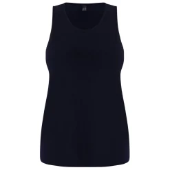 Outlet Yoek Satin Jersey Vest Navy