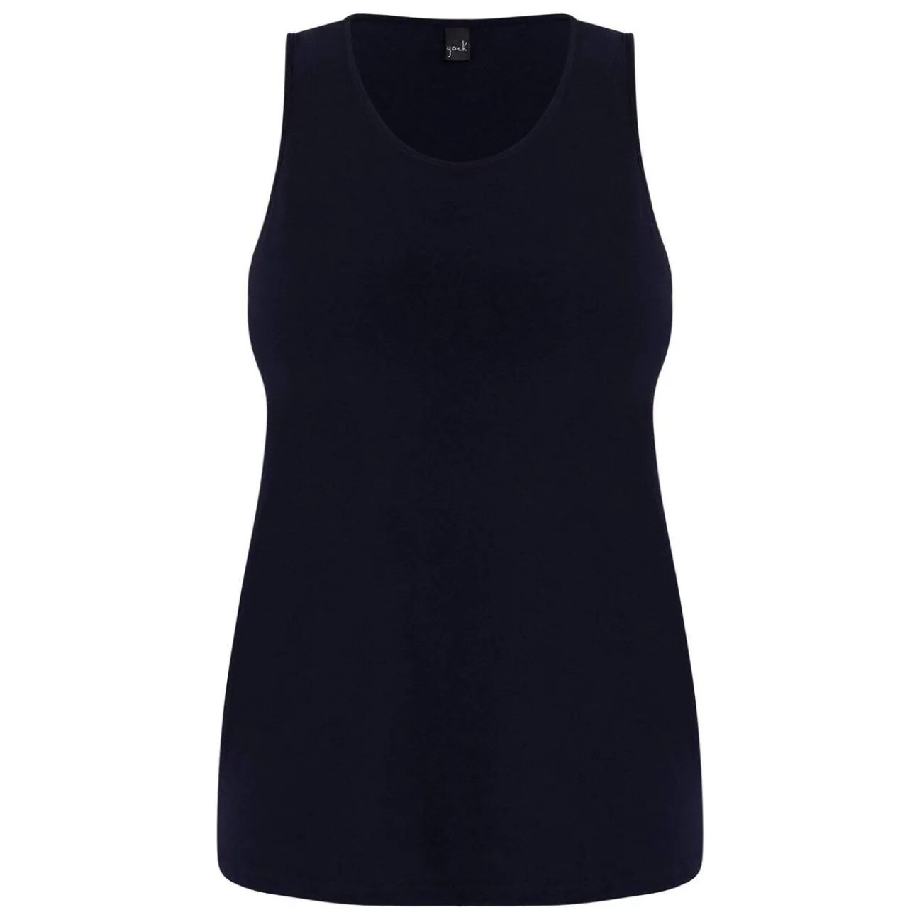 Outlet Yoek Satin Jersey Vest Navy