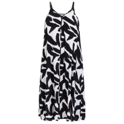 Best Yoek Strap Dress Print Black and White