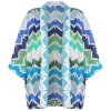 Discount Yoek Zig Zag Cardigan Blue